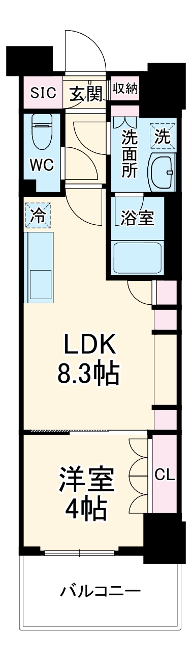 デュオステージ関内Ⅱの間取り