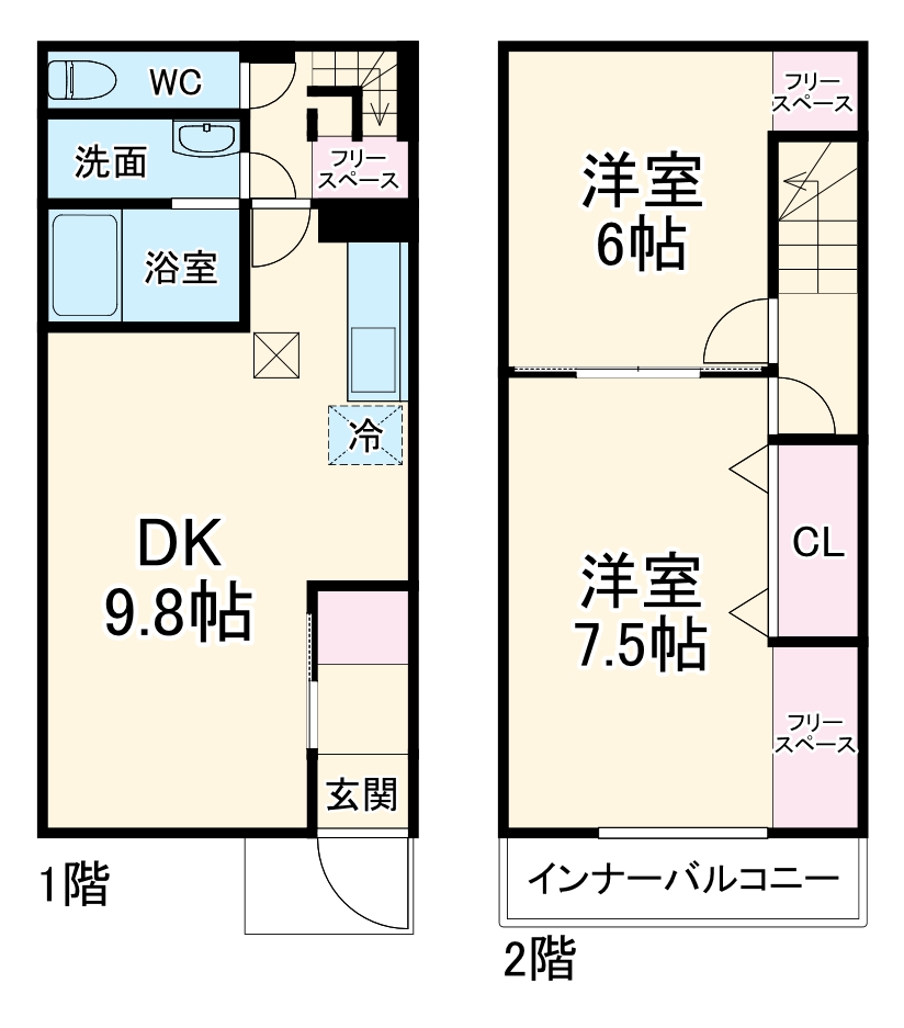 メゾネットパーク本間の間取り