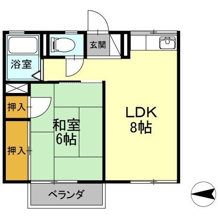 シティハイムカツマタの間取り
