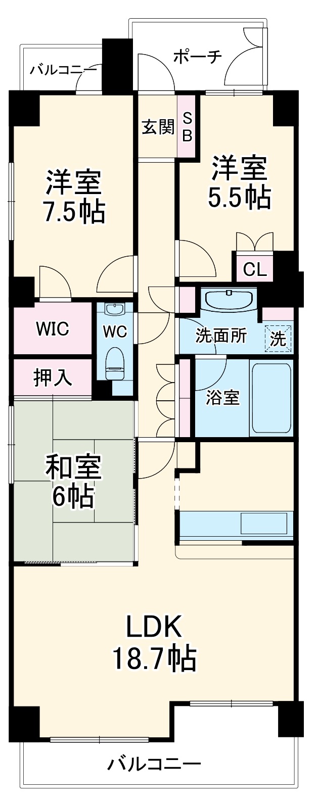 ハイホーム川崎平間JPの間取り