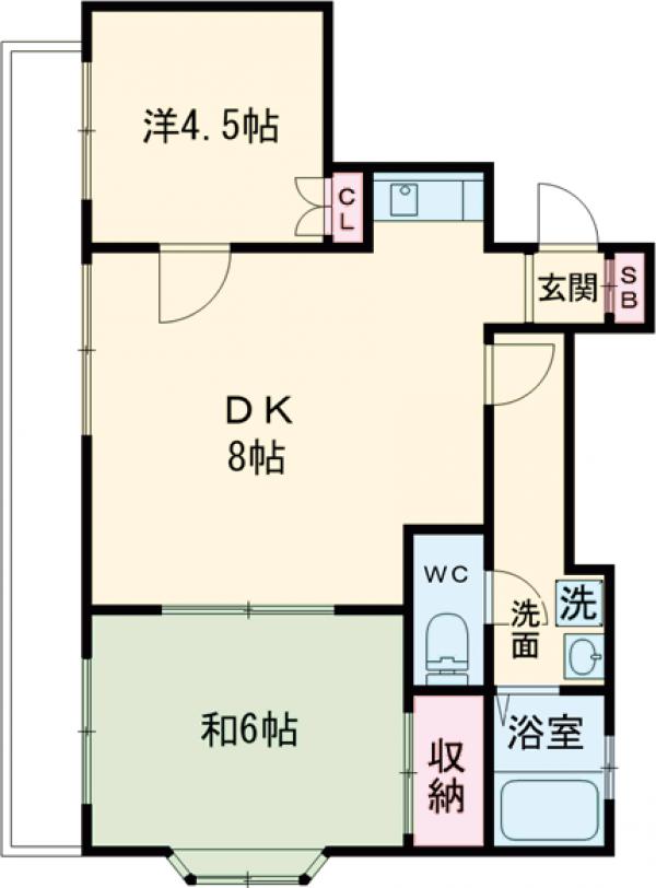 パル仲池上の間取り