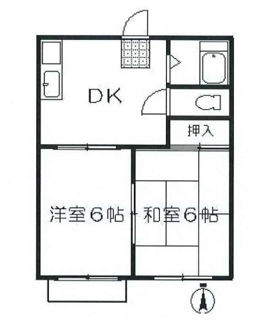 荒幡ハイツAの間取り
