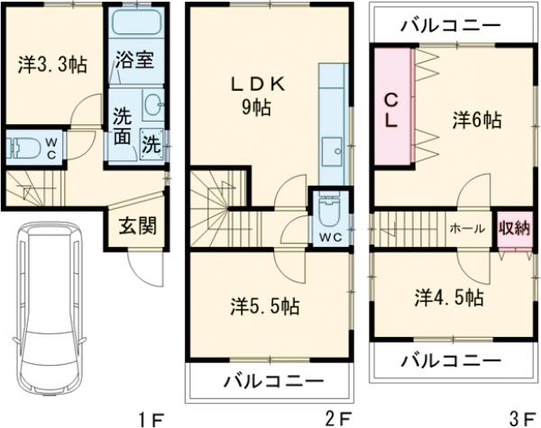 肥子町2丁目戸建の間取り