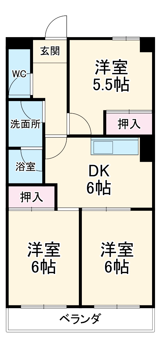 ソレアード川添の間取り