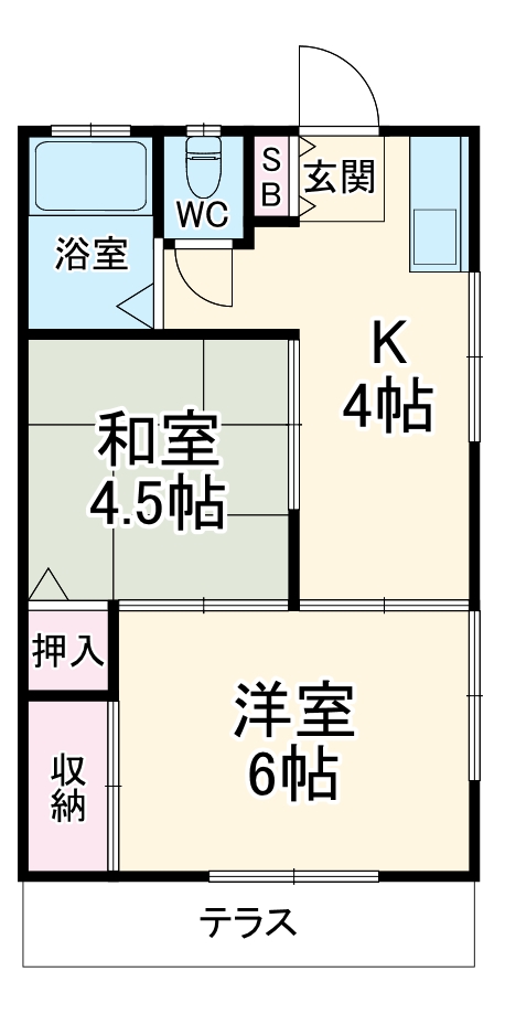 KMコテージA棟の間取り