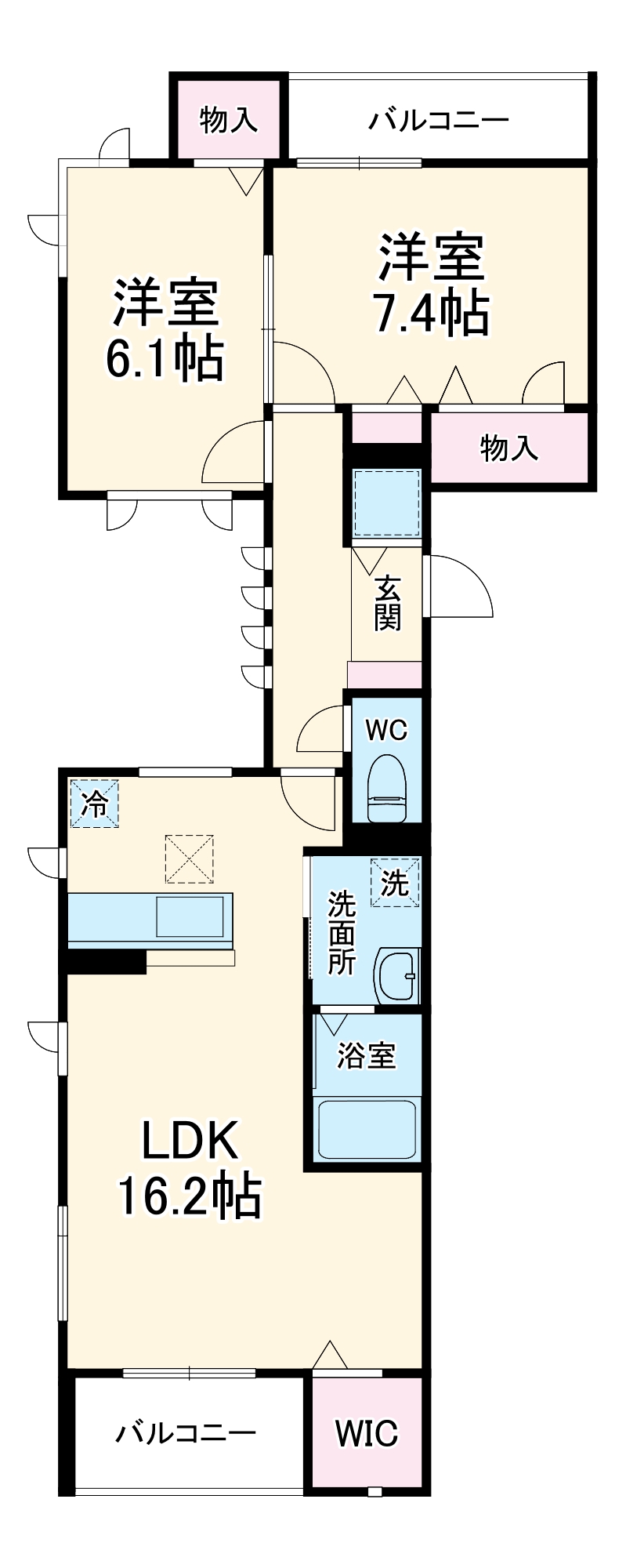 Dix couleurs(ディスクルール)の間取り