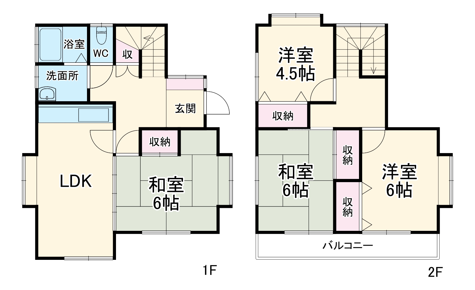 上里貸家の間取り