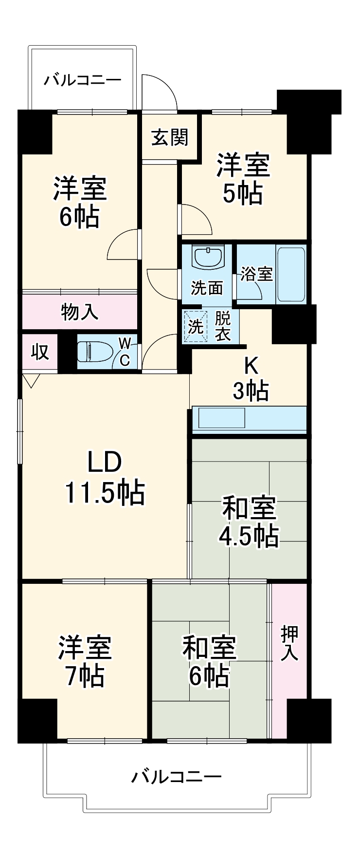 朝日プラザ千里北C棟の間取り