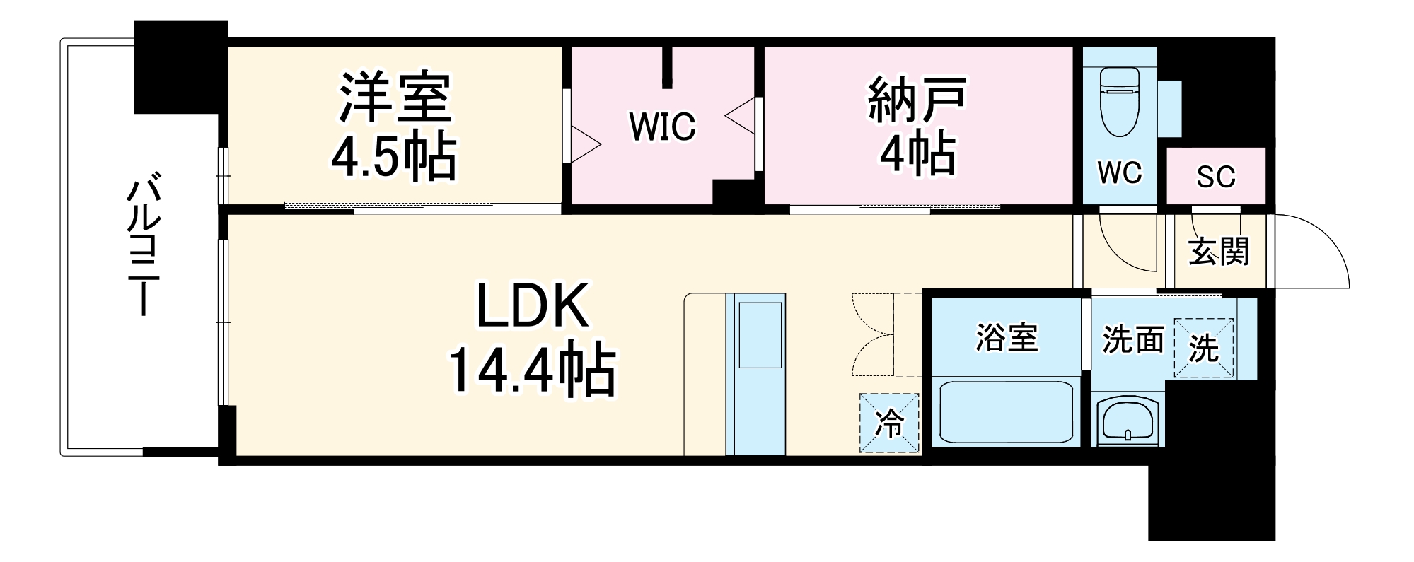 Draw上本町の間取り