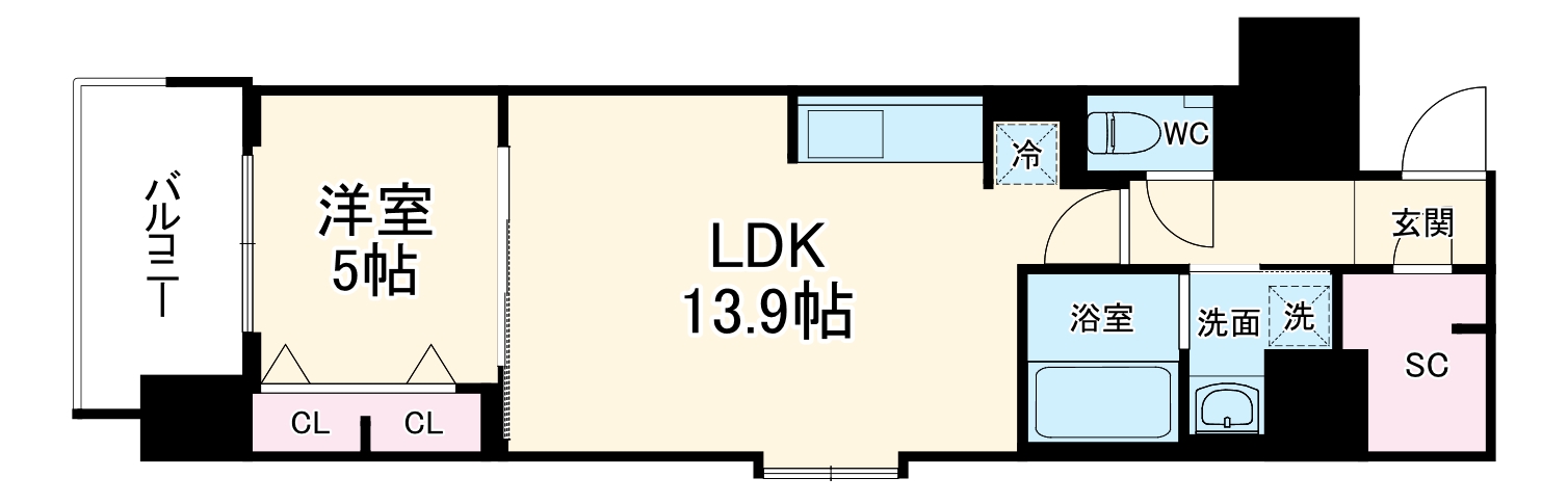 Draw上本町の間取り