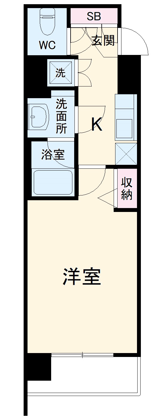 プレスタイル横濱SOUTHの間取り