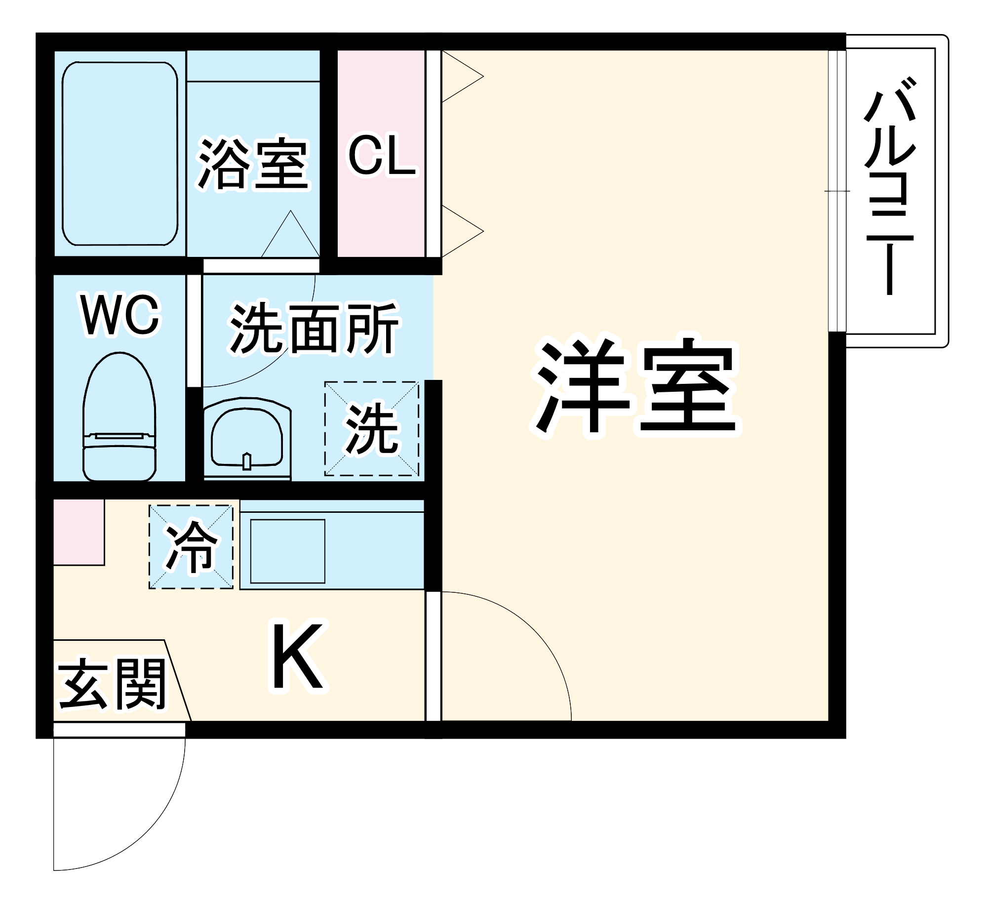 そよ風と緑のセルフィの間取り