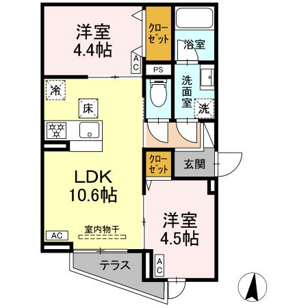 セレスティア東小岩Ⅱの間取り