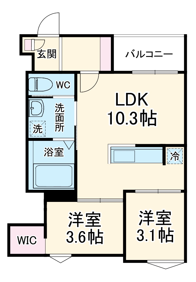 REGALEST志賀本通5の間取り