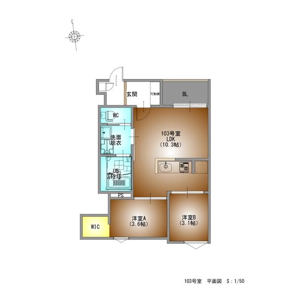 REGALEST志賀本通5の間取り