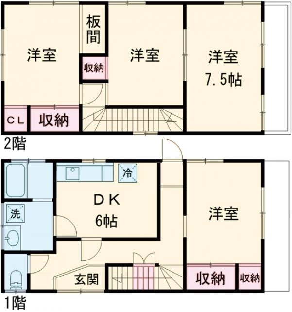 小文間戸建の間取り