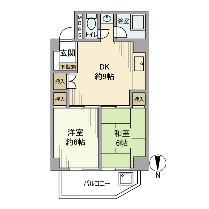 ハセベ第一コーポの間取り