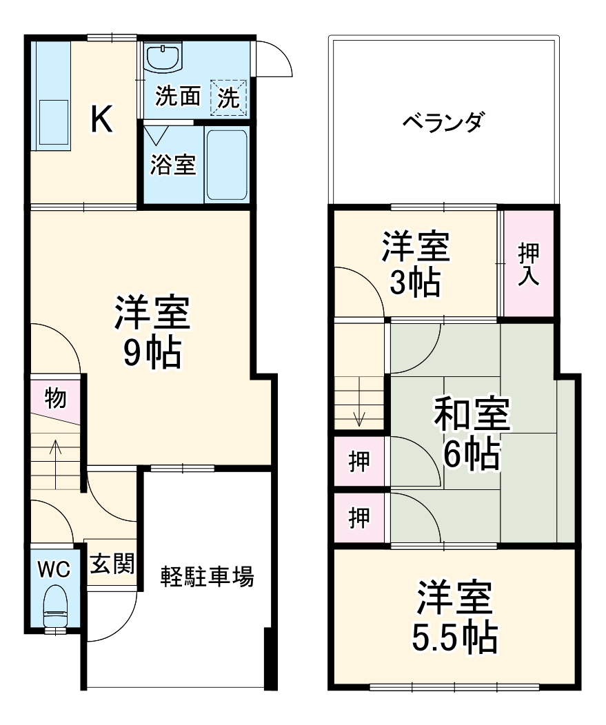 イースト嵐山七番館の間取り