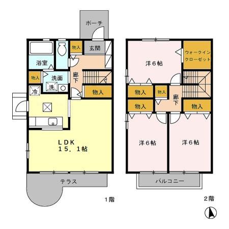 スマイルコート2番館の間取り