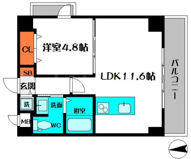 HGTコート都島の間取り