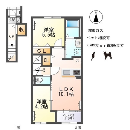 小信中島新築アパートの間取り