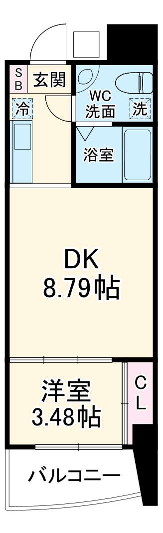 URBAN FLATS江坂の間取り