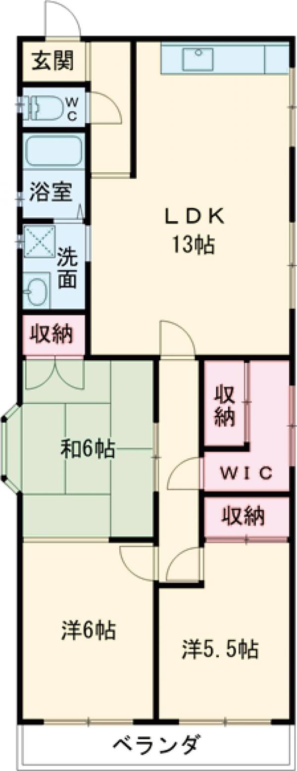 カサフローラの間取り