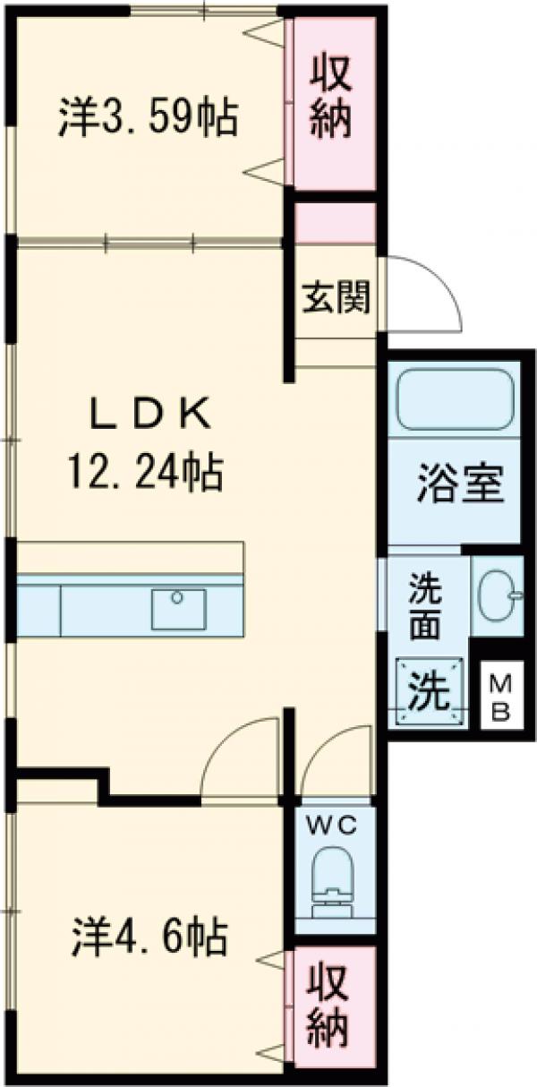 新宿早稲田レーベルの間取り