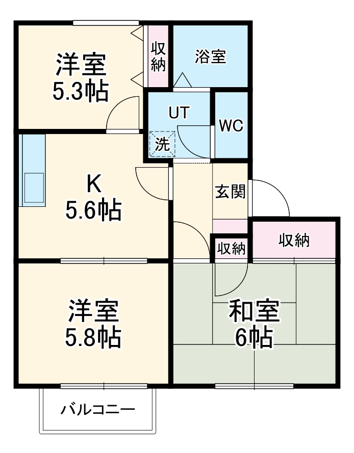グレース北野の間取り