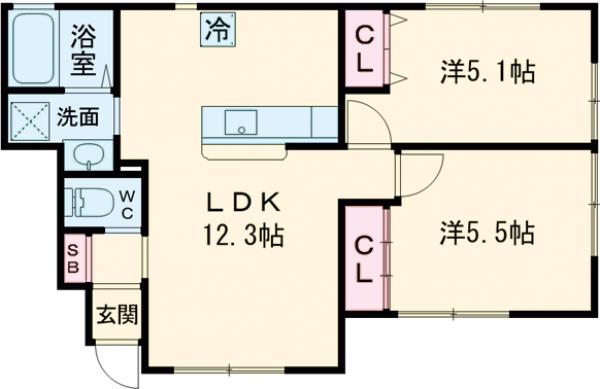 サンライズ万願寺の間取り