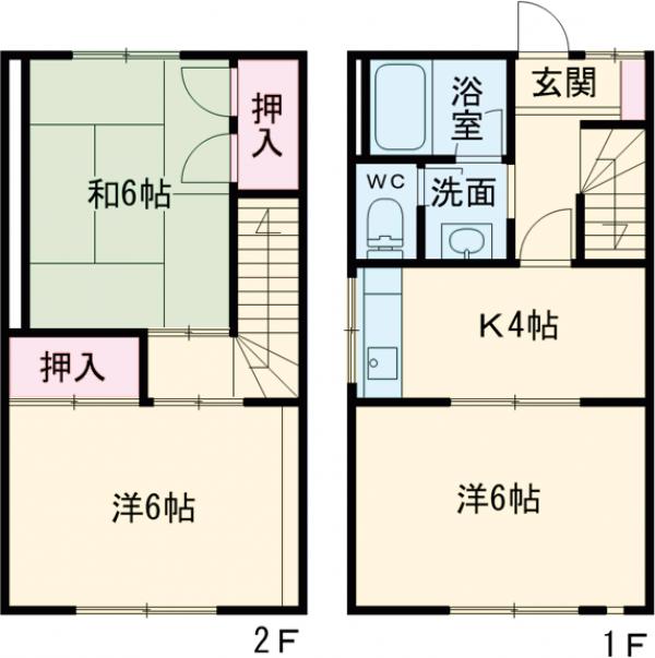 コーポミヤザキB棟の間取り