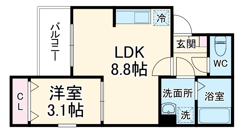 ジーメゾン名古屋中島新町の間取り