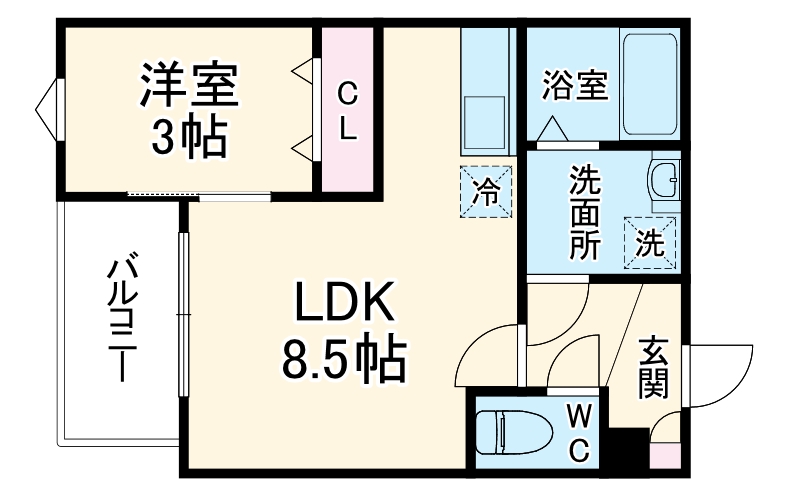 ジーメゾン名古屋中島新町の間取り