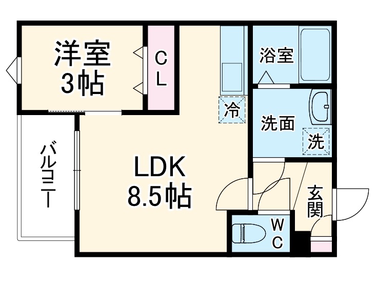 ジーメゾン名古屋中島新町の間取り
