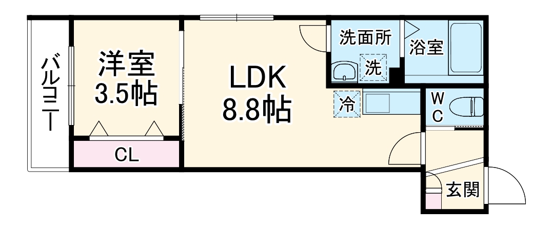 DK新松戸Ⅱの間取り