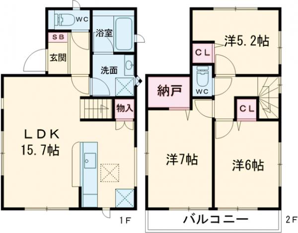 西東京市西原町5丁目住宅の間取り