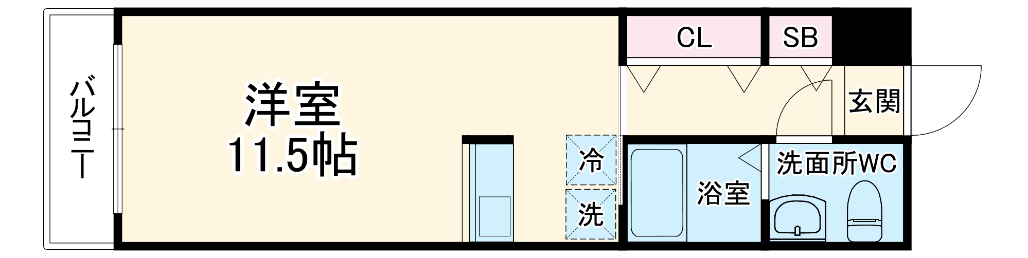 珠光ビル四条大宮Ⅱの間取り
