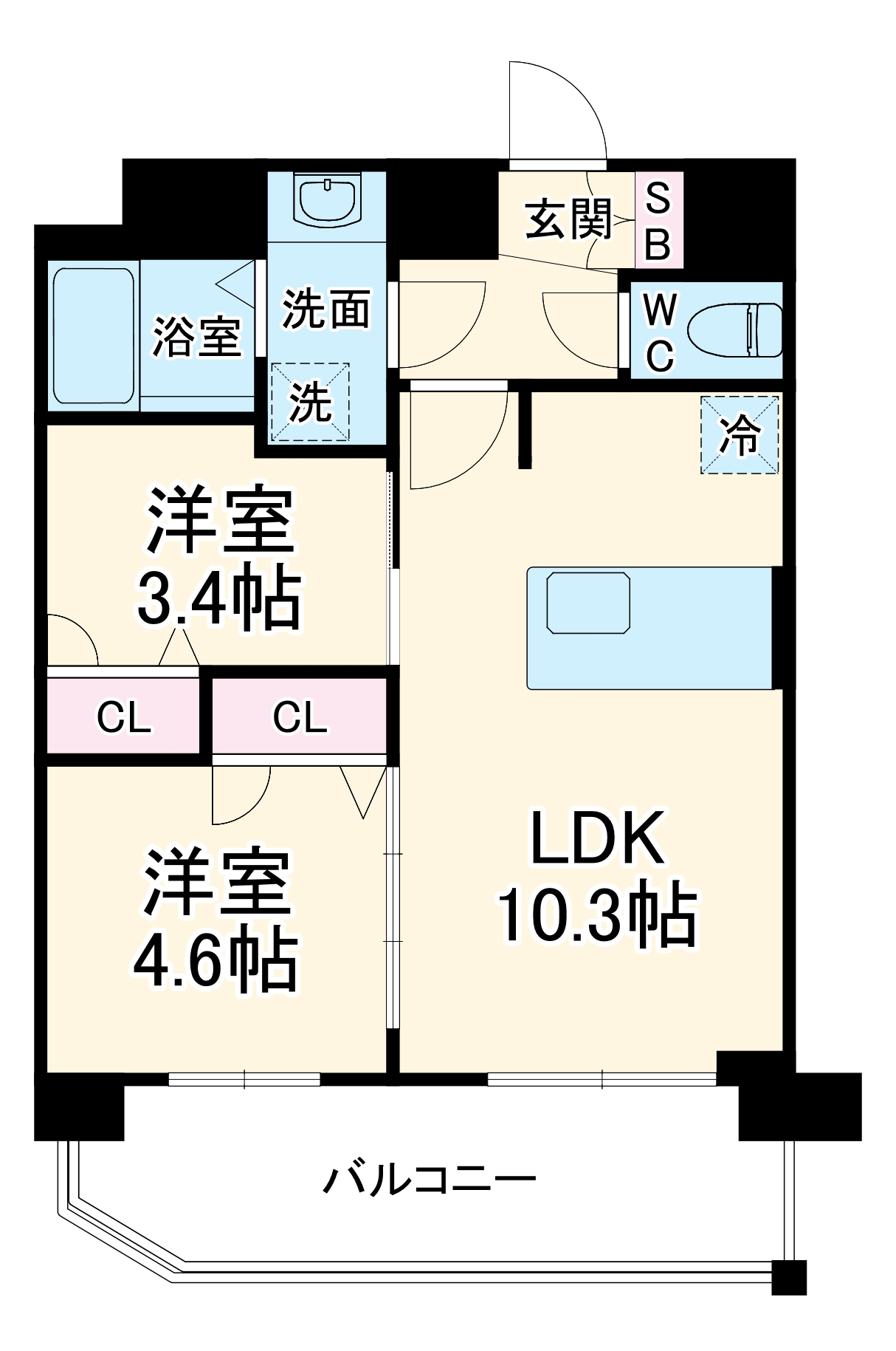 プレリス浅間町フォルテラの間取り