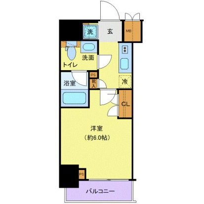 北品川の完工年月（2023年11月）築の賃貸マンションの間取り
