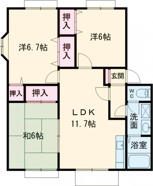 ティアラ安川の間取り