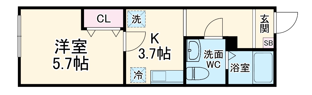 仮)QUIET CRAB HOUSE本郷台Ⅱ A号棟の間取り