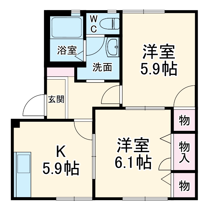 ブランドールBの間取り