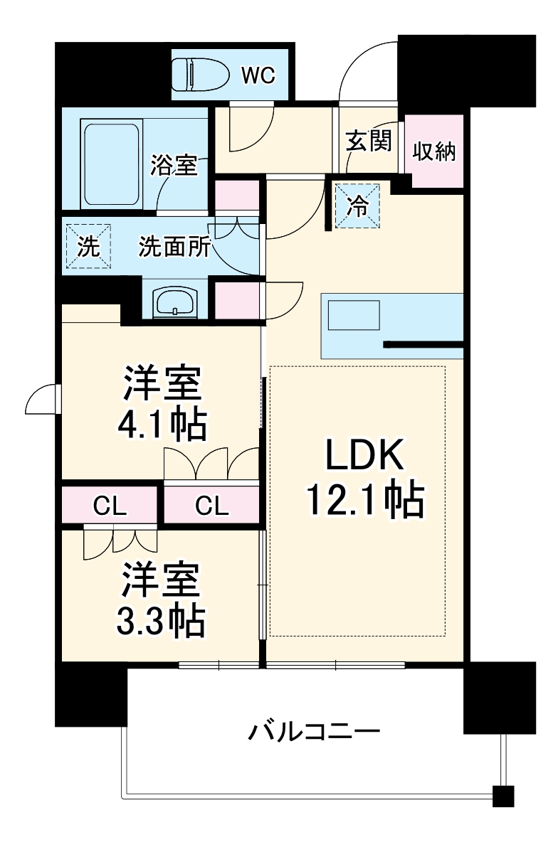 デュオヒルズ千種の間取り