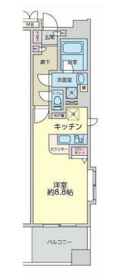 サングレイス関内の間取り