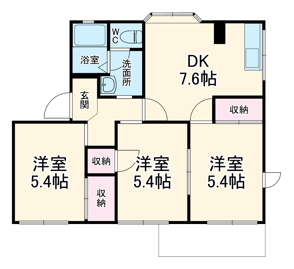 セゾンコスモスⅠの間取り