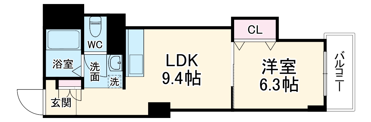 賀陽コーポラスの間取り