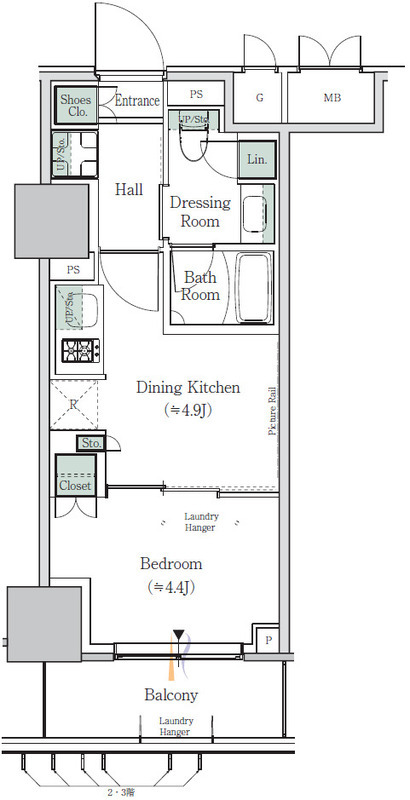 ONE ROOF RESIDENCE NISHINIPPORIの間取り
