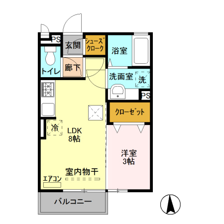 フォンテーヌ　Ａの間取り