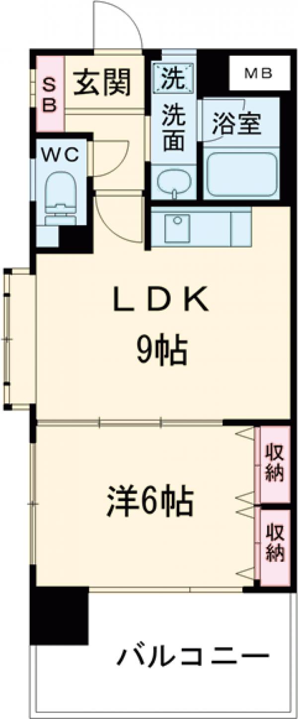 池袋の完工年月（1999年7月）築の賃貸マンションの間取り