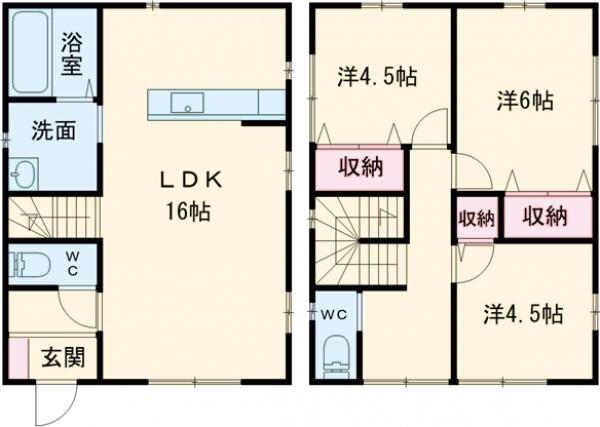 トゥルービレッジA4号棟の間取り